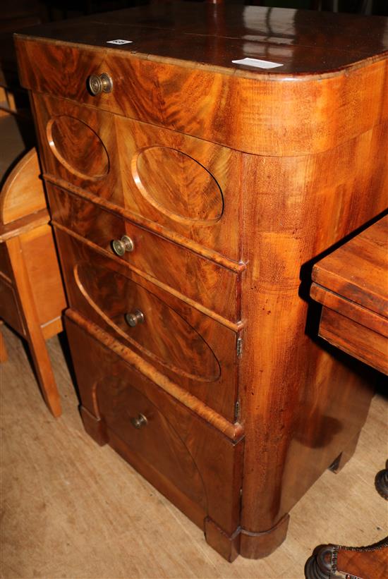 Mid 19th century French flame mahogany cupboard